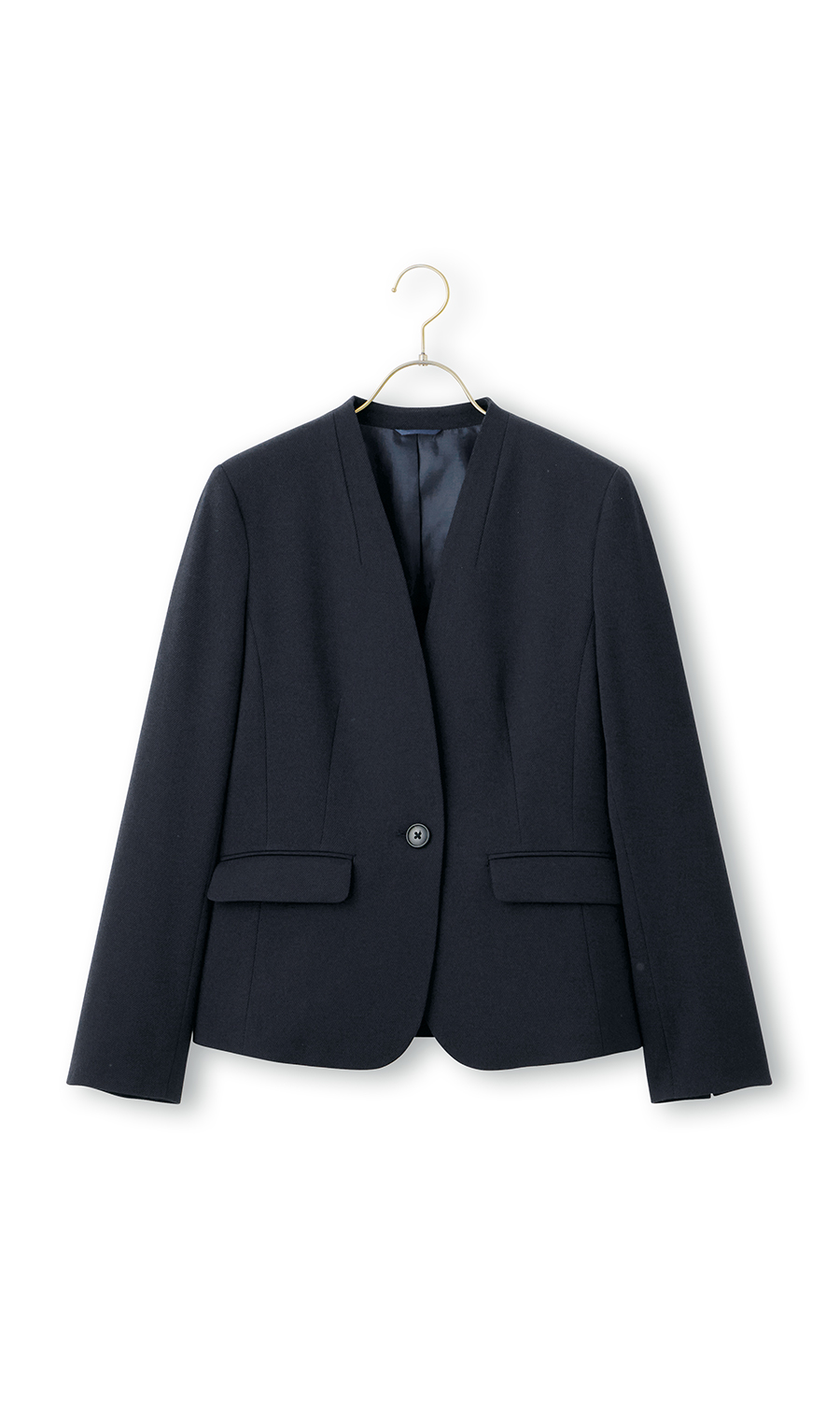 1ボタンVカラージャケット【美ジ楽スーツ】【セットアップ着用可