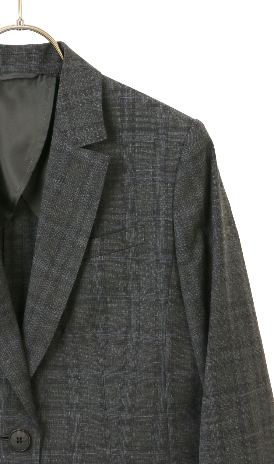 1ボタンテーラードジャケット【CARREMAN】【セットアップ着用可】 グレー 7号