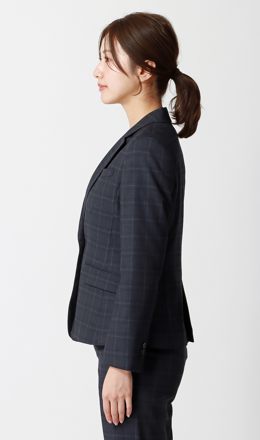 1鈕扣西裝外套 【CARREMAN】 【可成套穿著】 藏青色7號