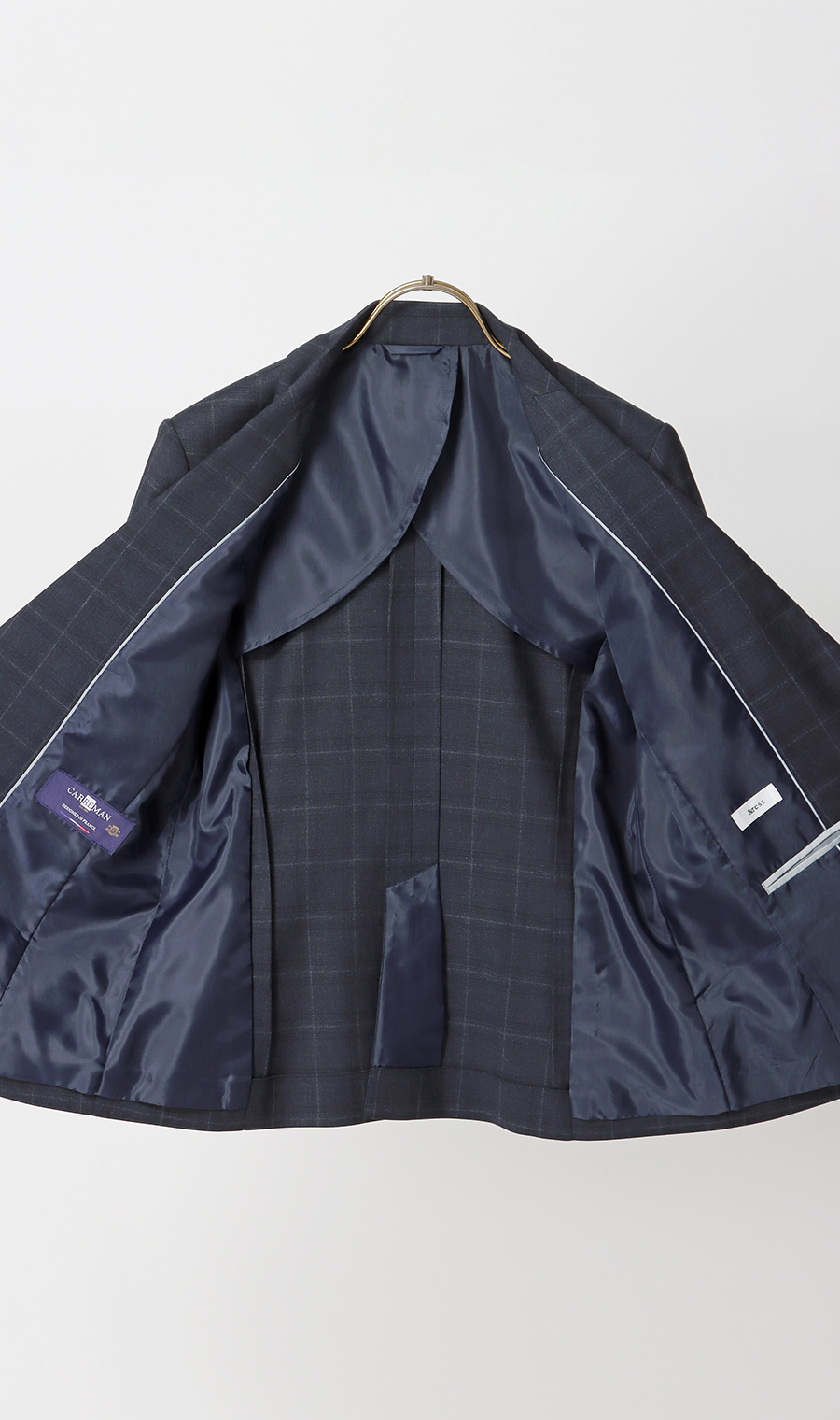 1鈕扣西裝外套 【CARREMAN】 【可成套穿著】 藏青色7號