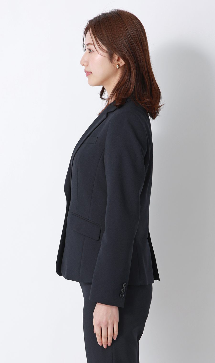 1ボタンテーラードジャケット【セットアップ着用可】 ネイビー 5号