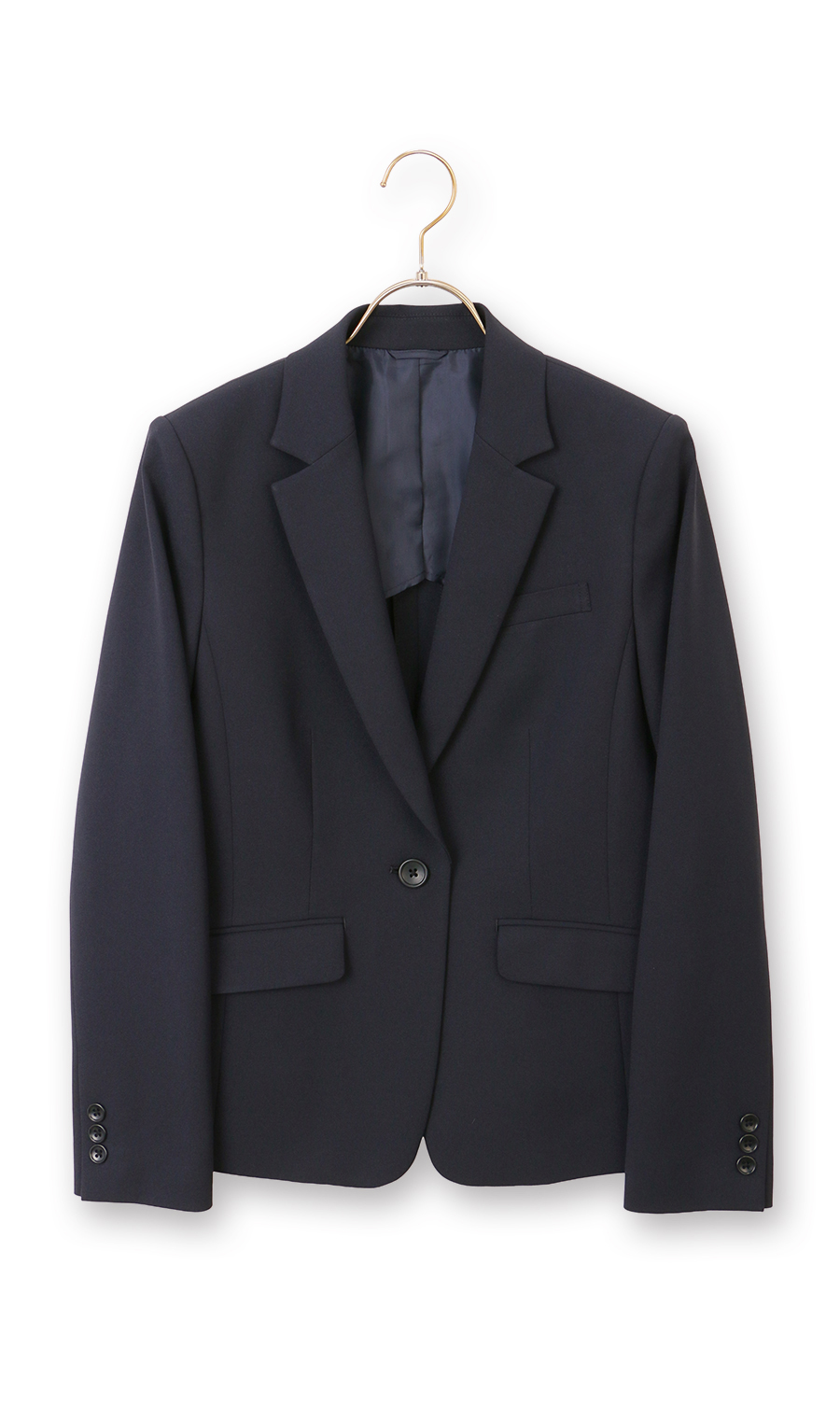 1ボタンテーラードジャケット【セットアップ着用可】 ネイビー 5号