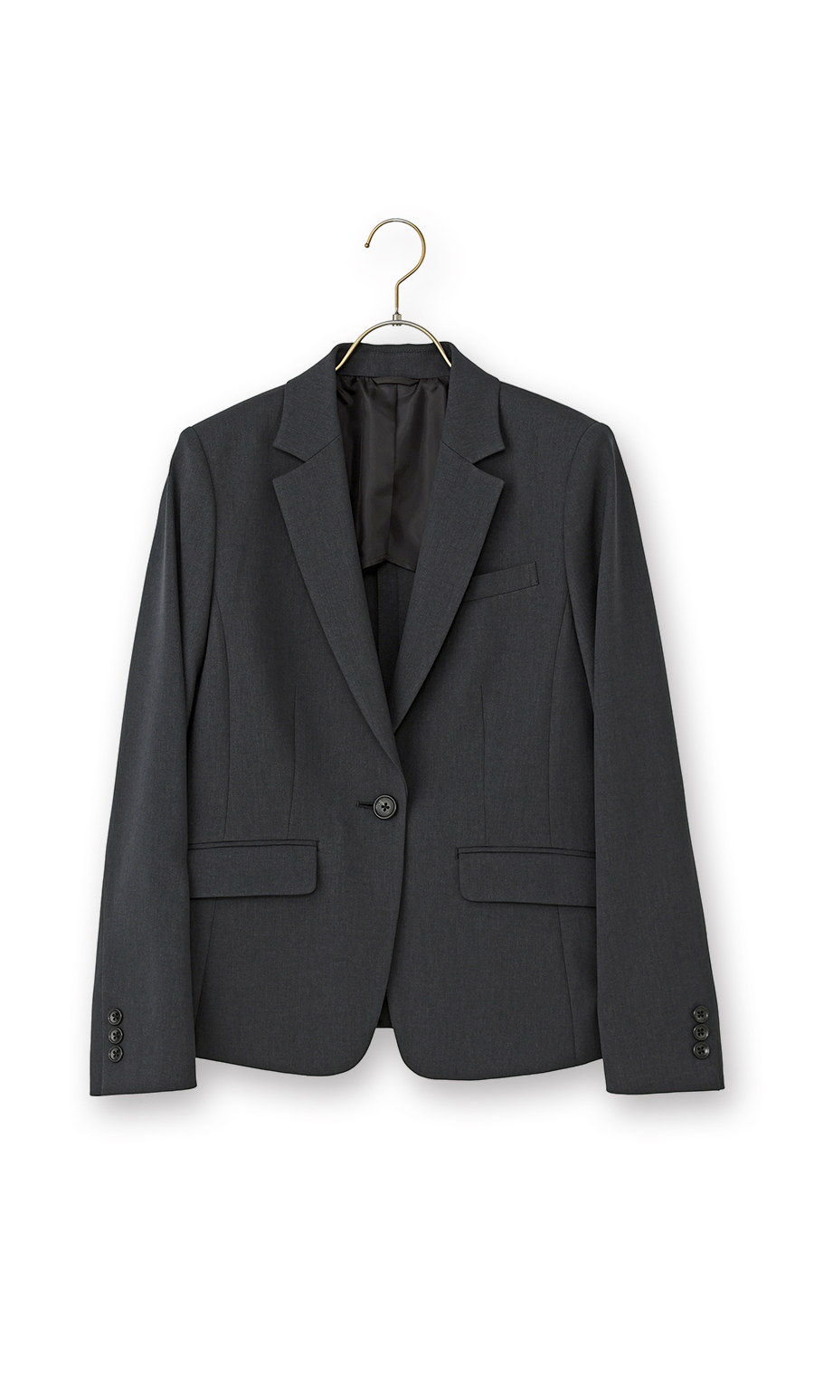 1ボタンテーラードジャケット【セットアップ着用可】 チャコール 5号