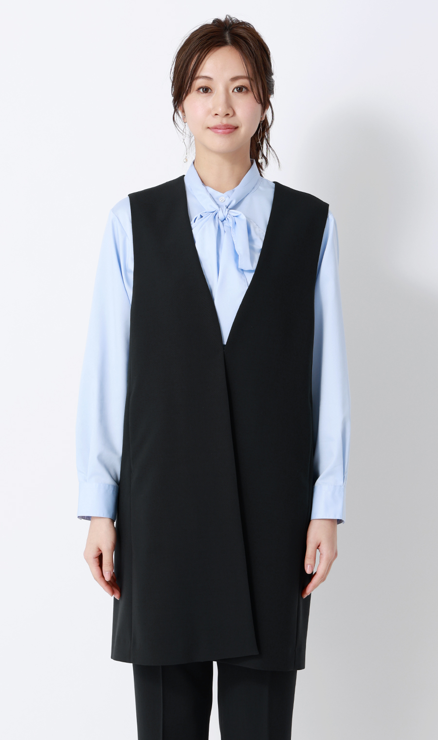 ロングジレ【セットアップ着用可】 ネイビー M