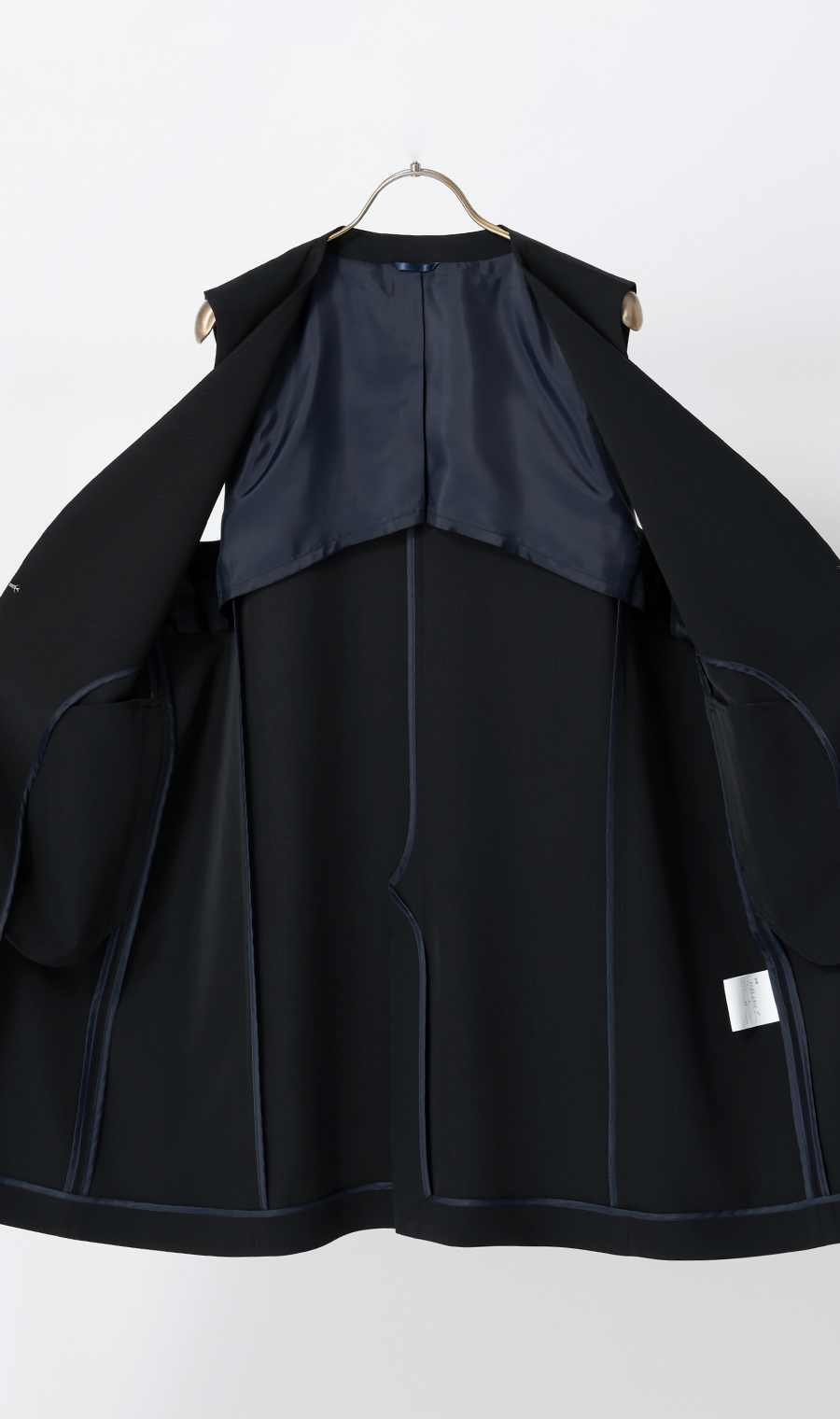 ロングジレ【セットアップ着用可】 ネイビー M