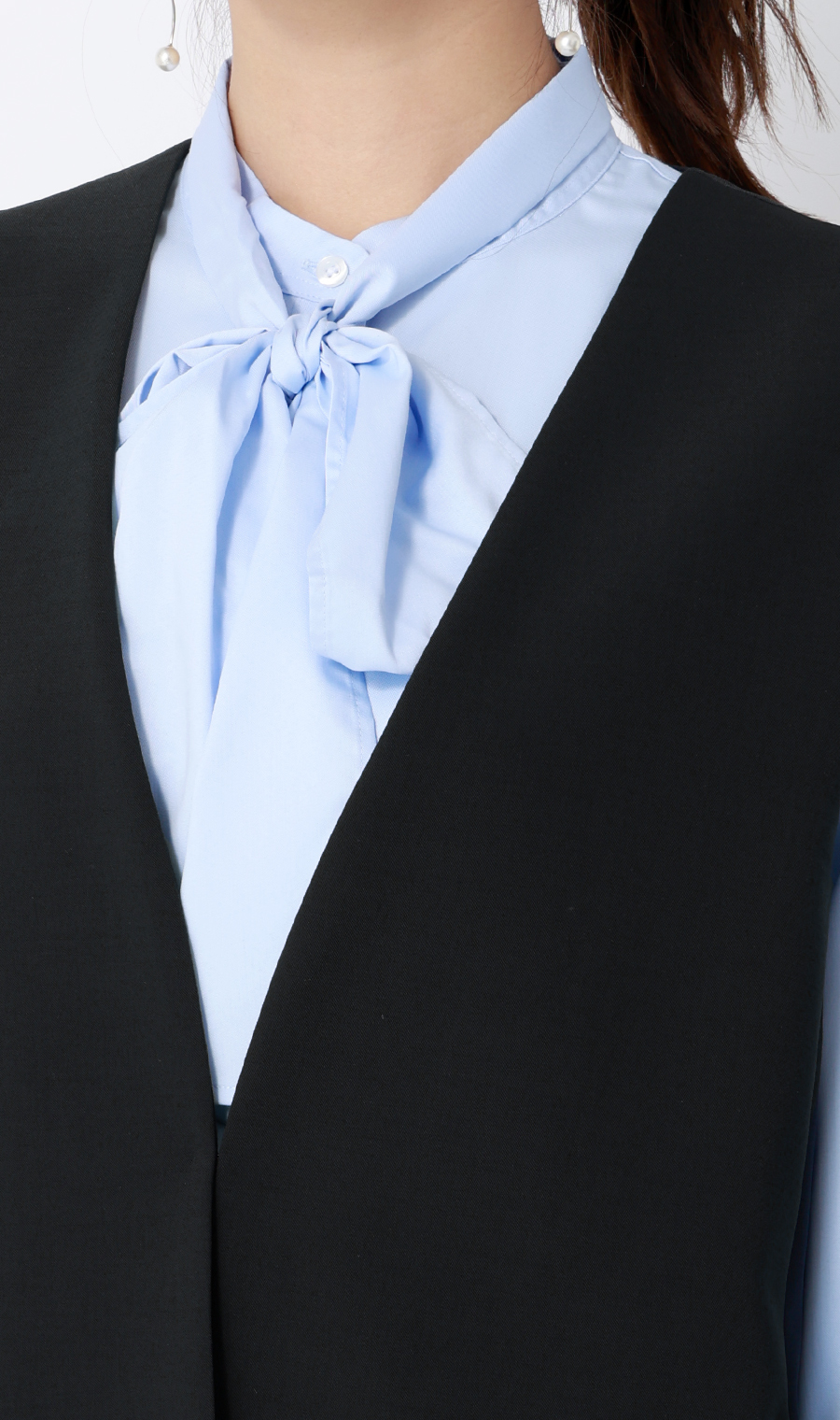 ロングジレ【セットアップ着用可】 ネイビー M