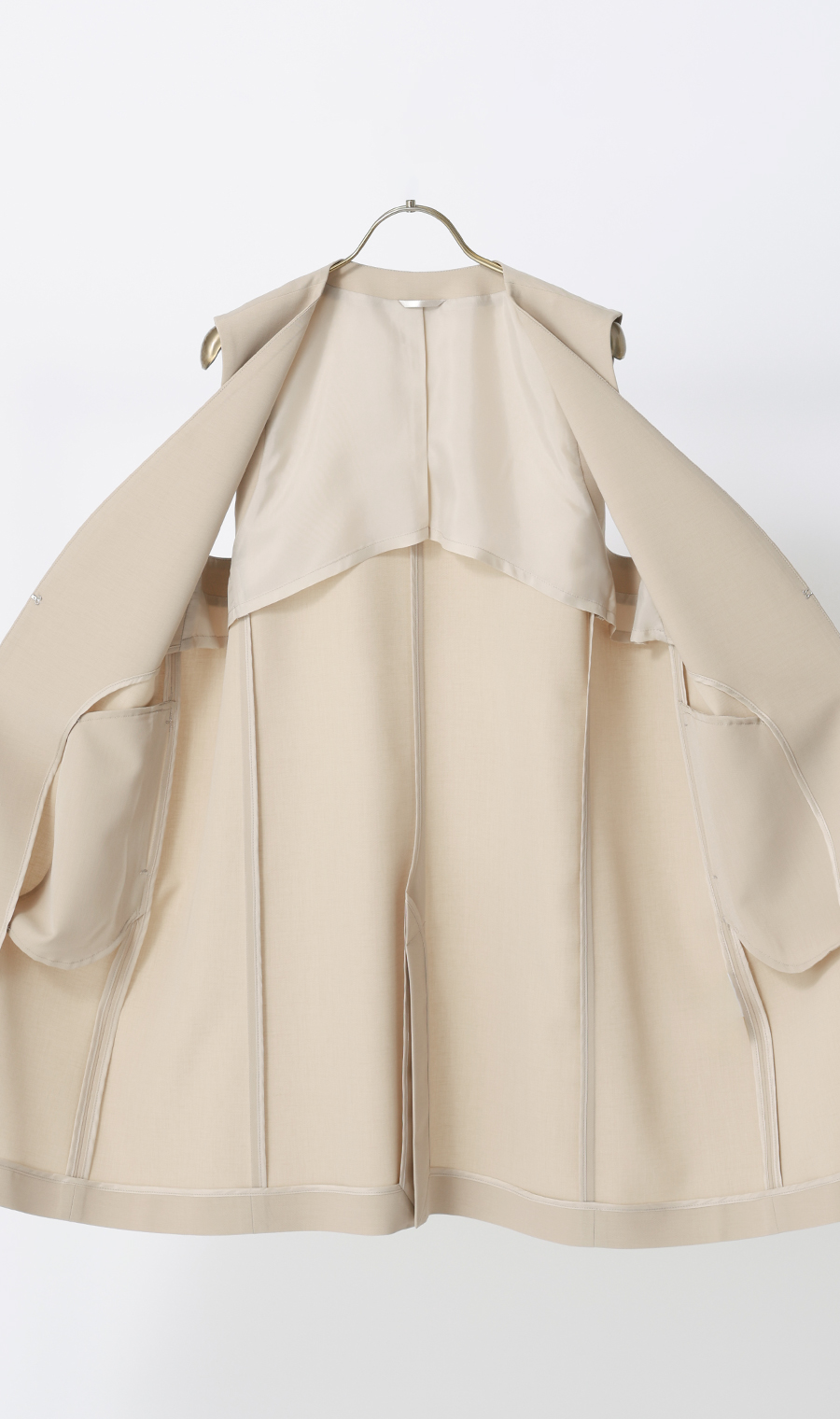 ロングジレ【セットアップ着用可】 ベージュ M