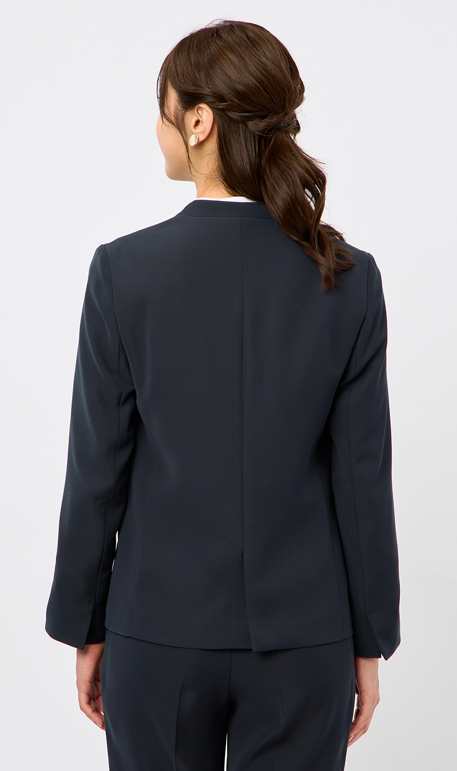 1ボタンVカラージャケット【セットアップ着用可】 ネイビー 3号