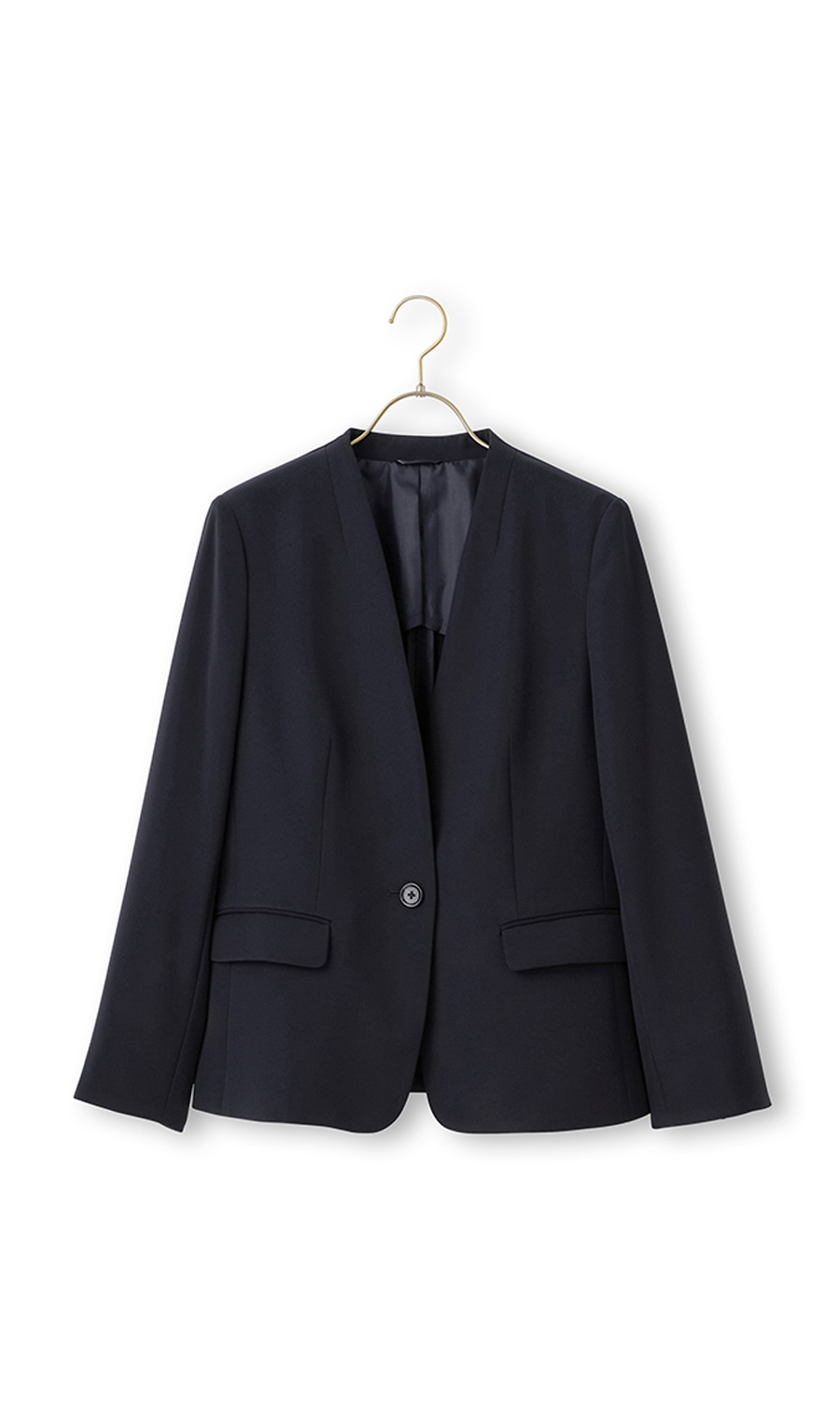 1ボタンVカラージャケット【セットアップ着用可】 ネイビー 21号