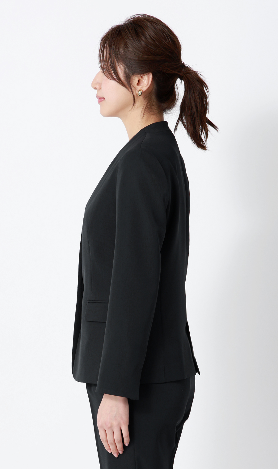 1ボタンVカラージャケット【セットアップ着用可】 ネイビー 3号