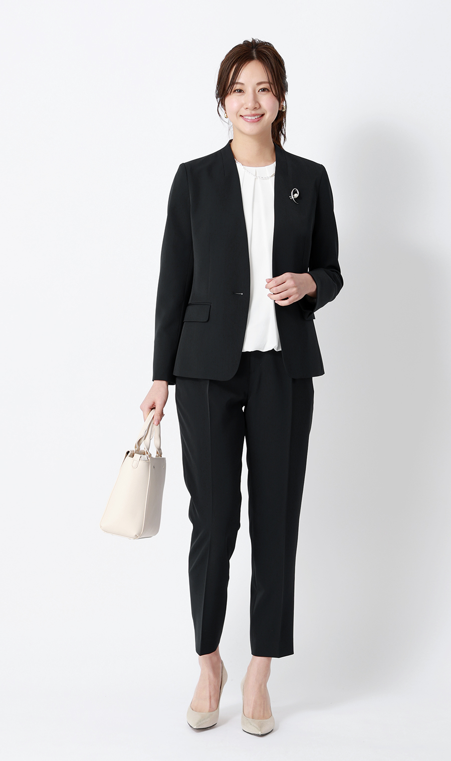 1ボタンVカラージャケット【セットアップ着用可】 ネイビー 3号