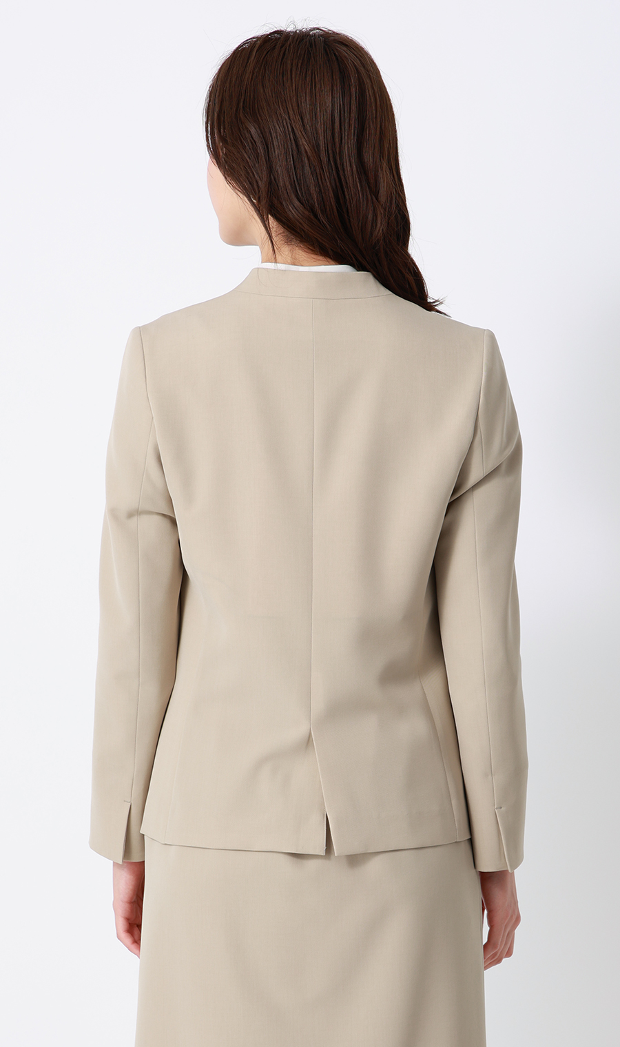 1ボタンVカラージャケット【セットアップ着用可】 ベージュ 3号