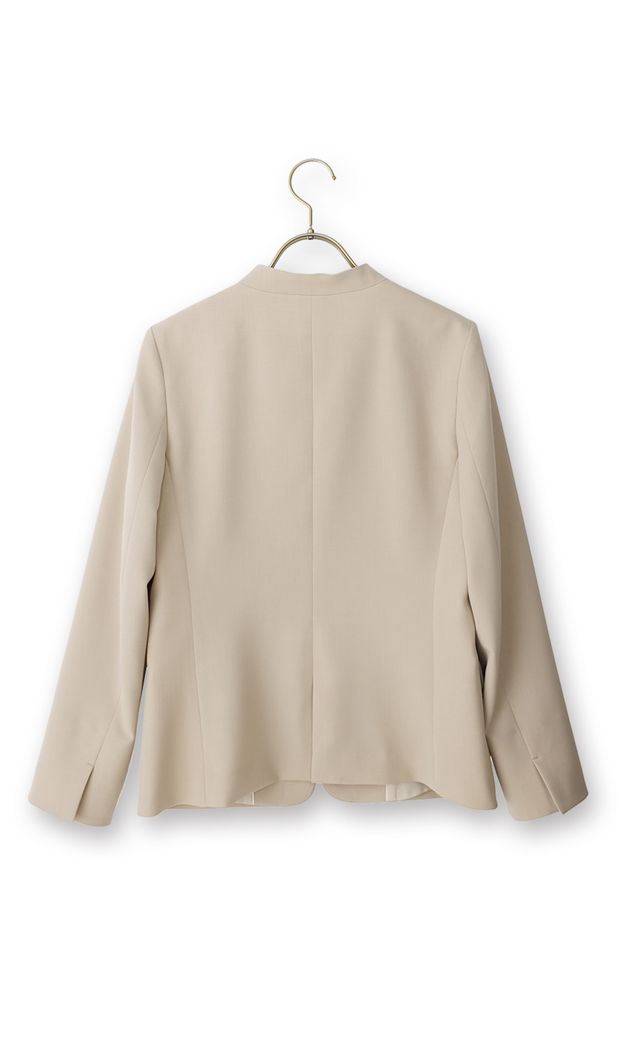 【每周更換_女士】 1鈕扣V領外套 【可成套穿著】 米色5號