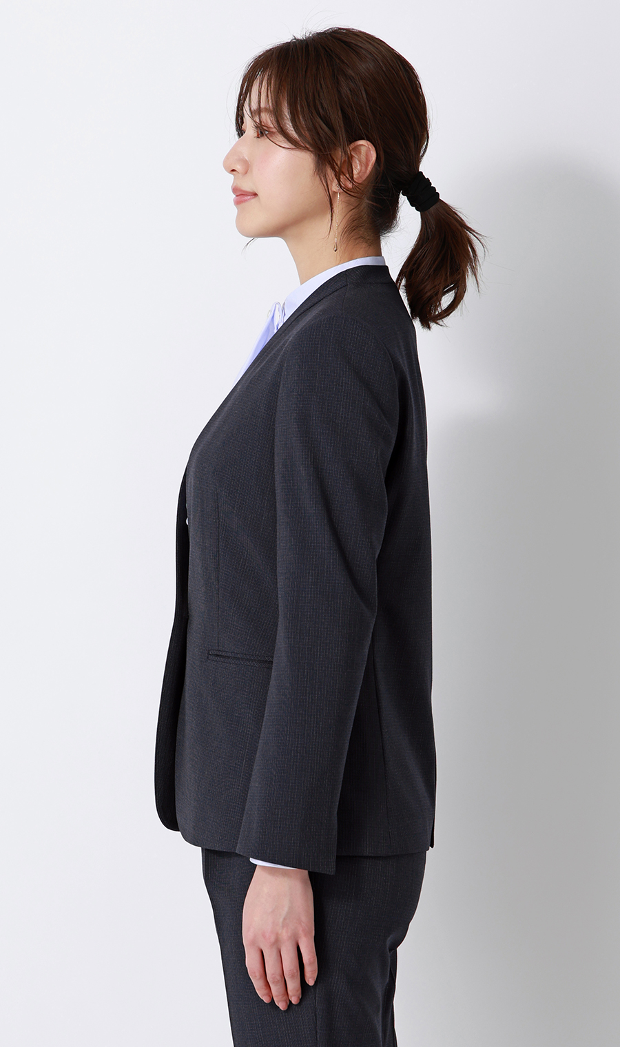 【超ストレッチスーツ】Vカラージャケット【セットアップ着用可】【＃すご】 ネイビー 5号