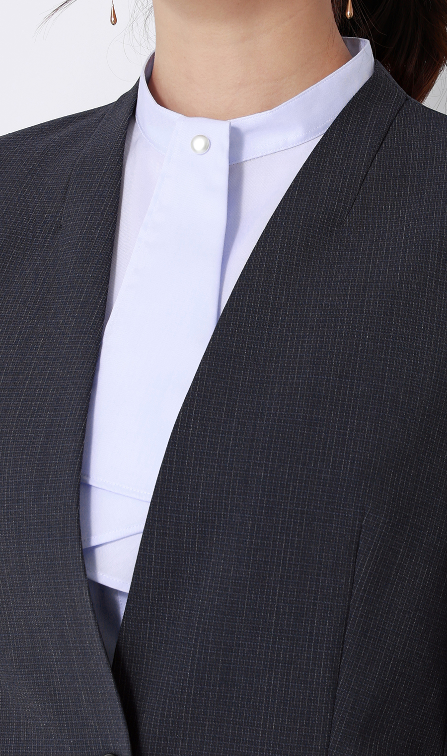 【超ストレッチスーツ】Vカラージャケット【セットアップ着用可】【＃すご】 ネイビー 5号