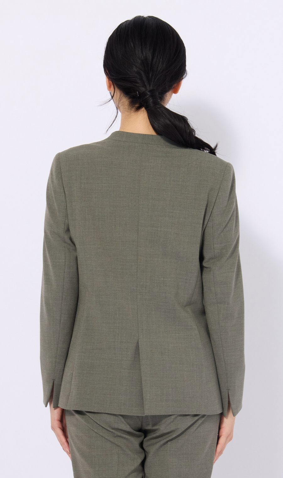 【超ストレッチスーツ】Vカラージャケット【セットアップ着用可】【＃すご】 カーキ 5号