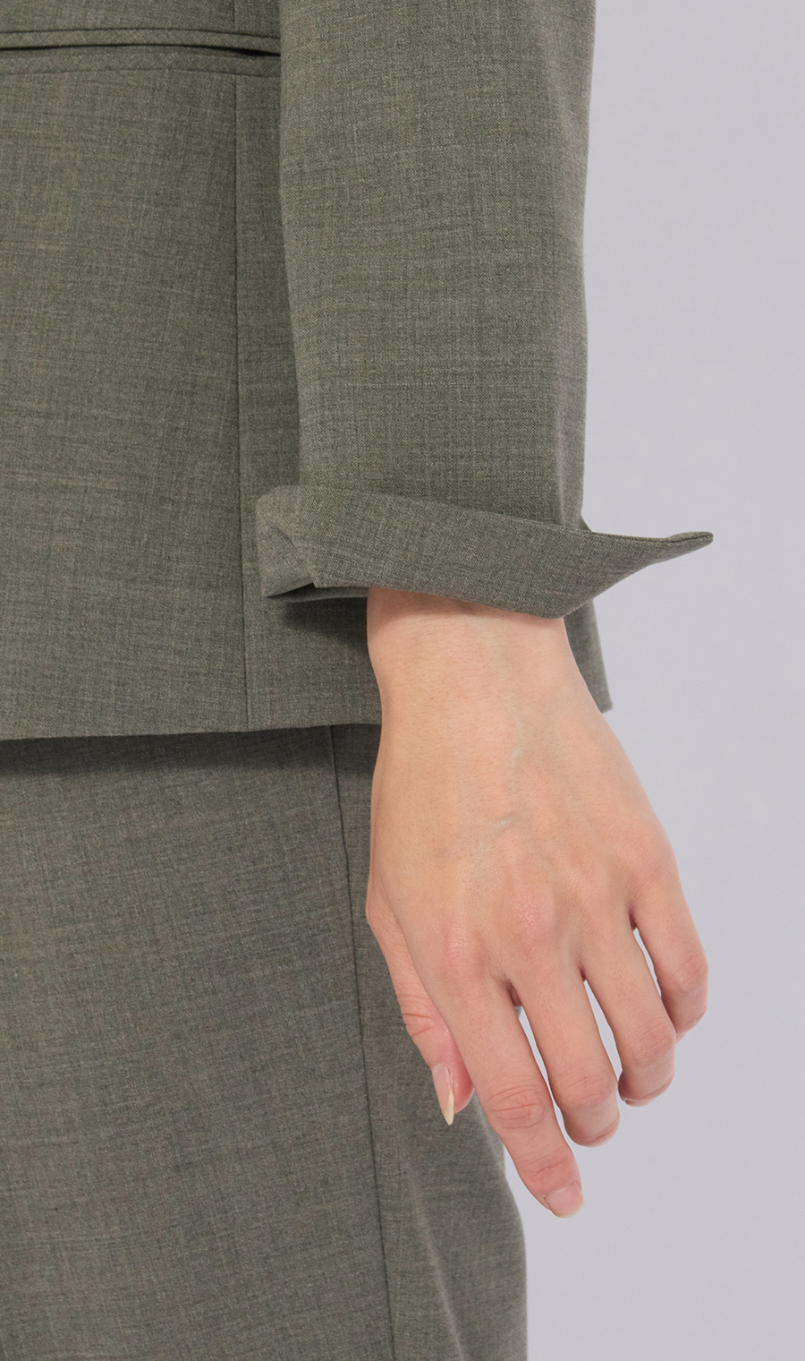 【超ストレッチスーツ】Vカラージャケット【セットアップ着用可】【＃すご】 カーキ 5号