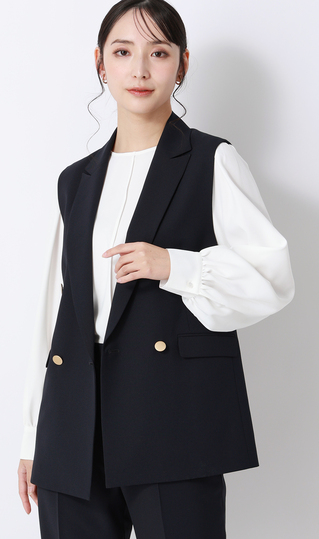 ダブルブレストジレ【セットアップ着用可】