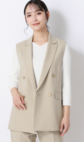 ダブルブレストジレ【セットアップ着用可】