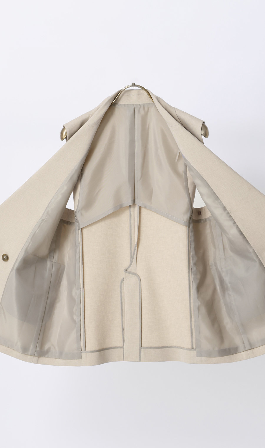 ダブルブレストジレ【セットアップ着用可】 ベージュ M