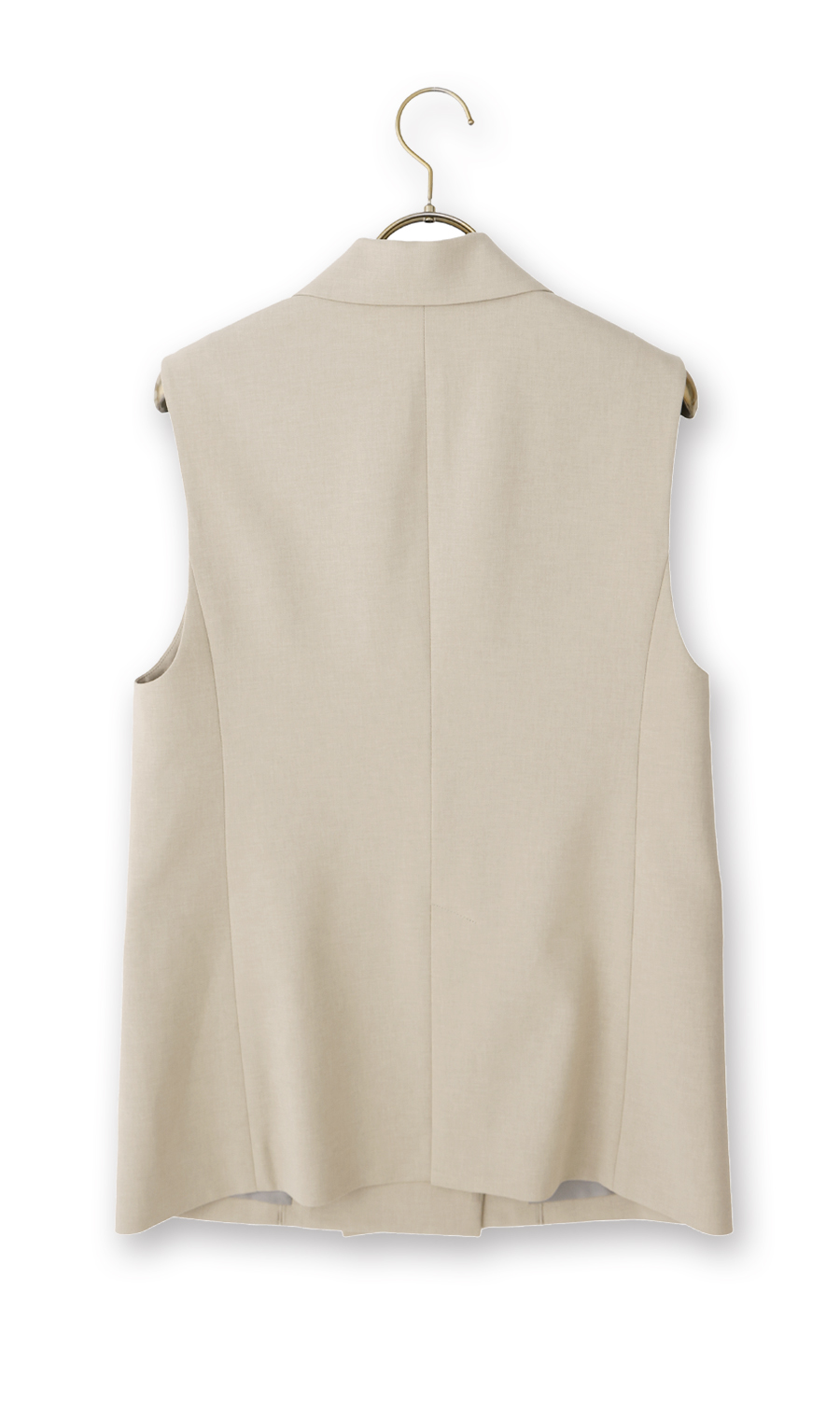 ダブルブレストジレ【セットアップ着用可】 ベージュ M