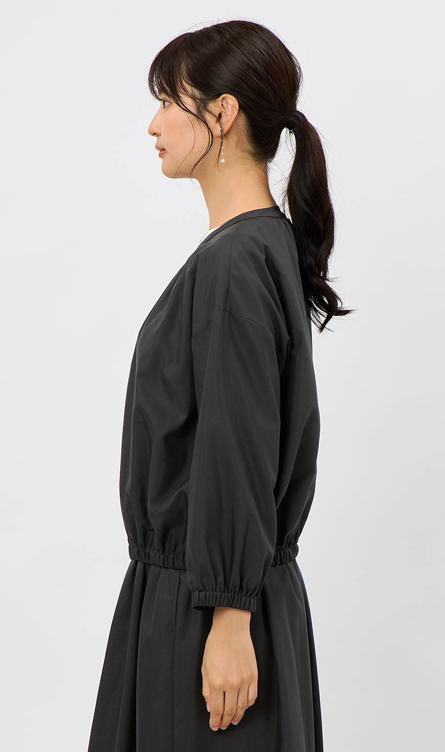 ブルゾンジャケット【セットアップ着用可】 ブラック M