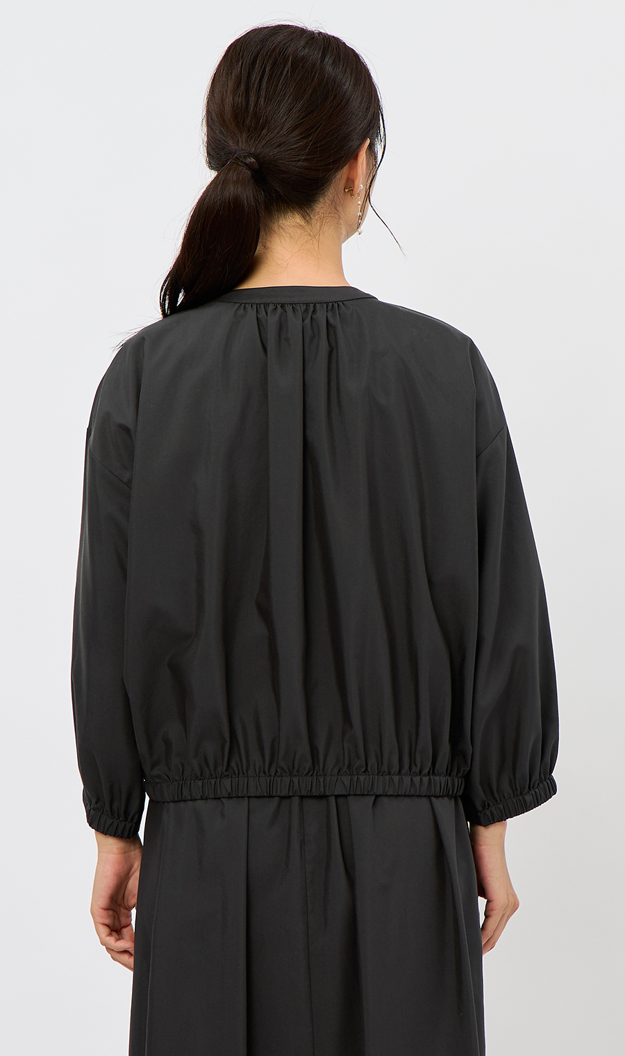 ブルゾンジャケット【セットアップ着用可】 ブラック M