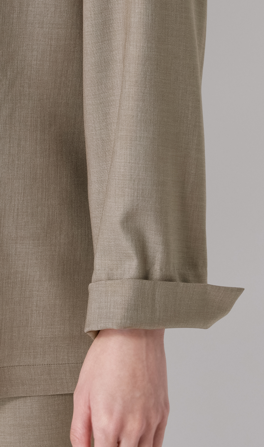 1ボタンテーラードジャケット【涼】【セットアップ着用可】 ベージュ M