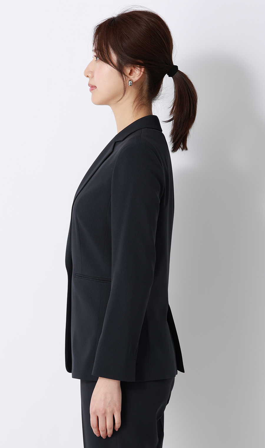 1ボタンテーラードジャケット【COOLMAX】【涼】【セットアップ着用可】 ネイビー SS