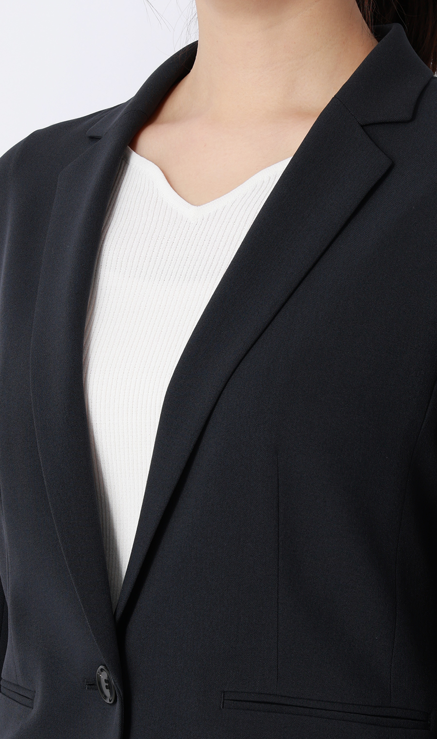 1ボタンテーラードジャケット【COOLMAX】【涼】【セットアップ着用可】 ネイビー SS