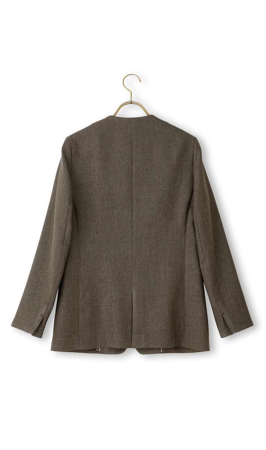 Vカラージャケット【ツムギート】【セットアップ着用可】 ブラウン 5号