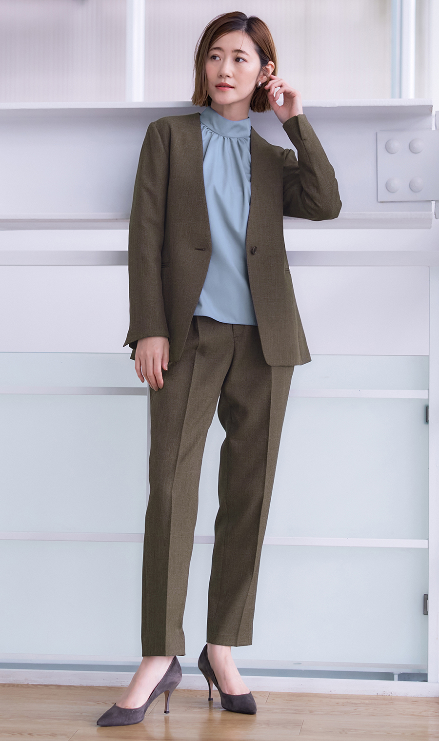 週替わりSALE_レディース】Vカラージャケット【ツムギート