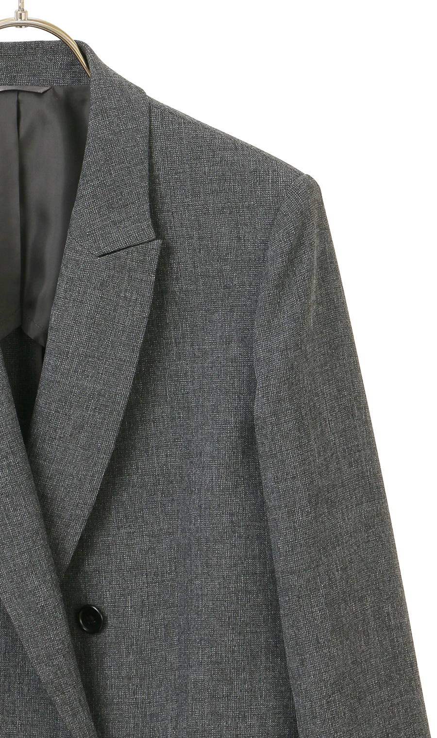 4ボタンダブルジャケット【セットアップ着用可】 グレー 5号