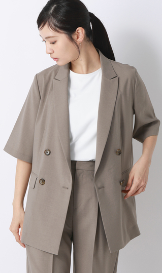 半袖ダブルジャケット【涼】【セットアップ着用可】