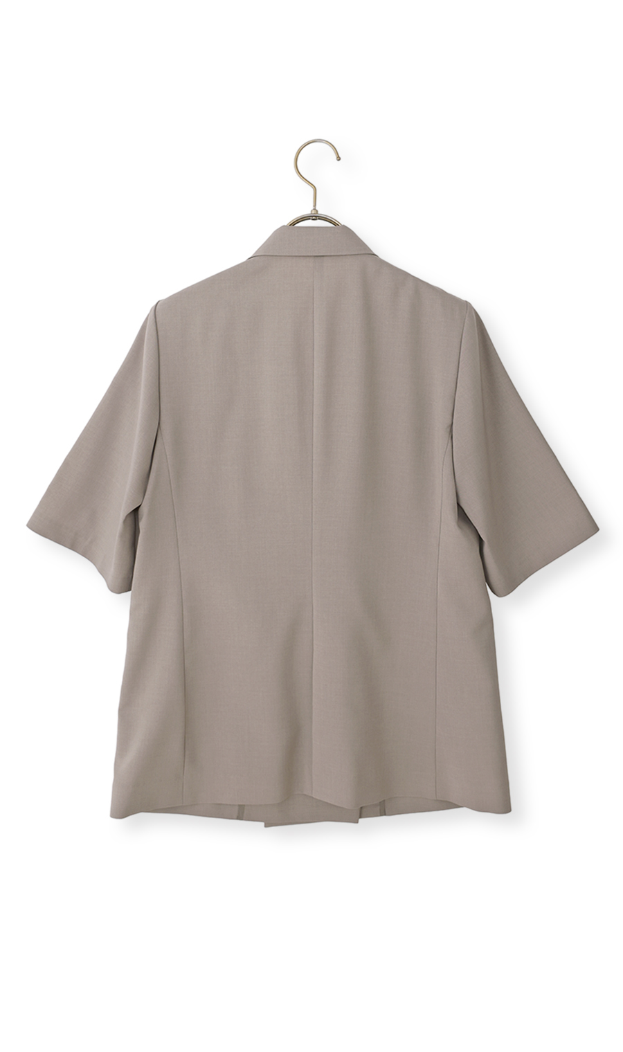 半袖ダブルジャケット【涼】【セットアップ着用可】 グレージュ S