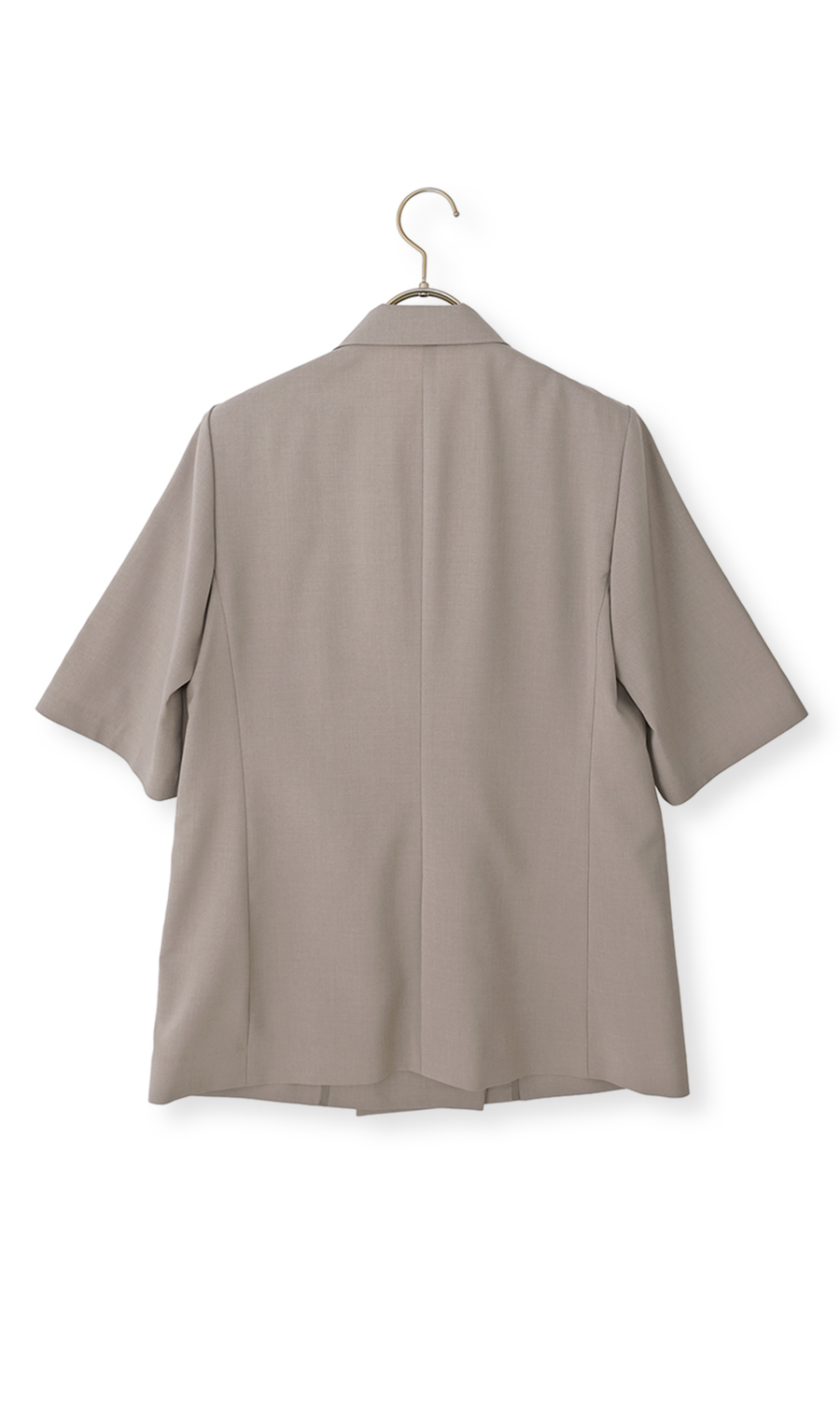 半袖ダブルジャケット【涼】【セットアップ着用可】 グレージュ S