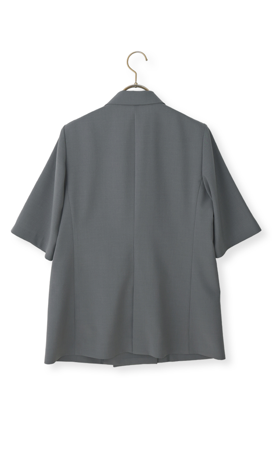 半袖ダブルジャケット【涼】【セットアップ着用可】 グレー S