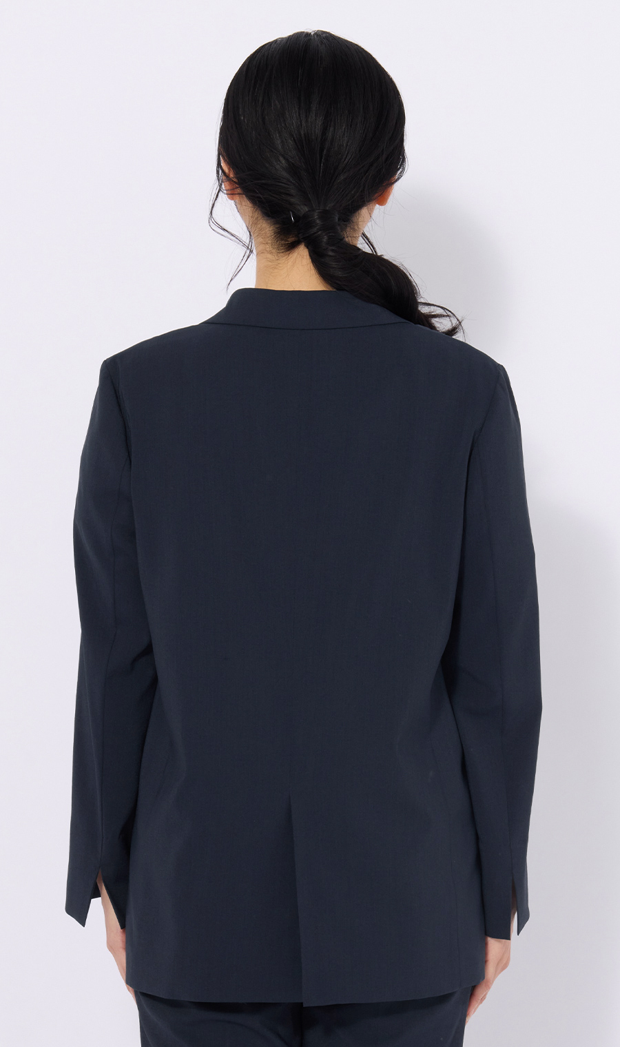 4ボタンダブルジャケット【超軽量】【涼】【セットアップ着用可】 ネイビー S