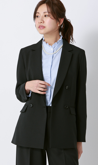 4ボタンダブルジャケット【セットアップ着用可】