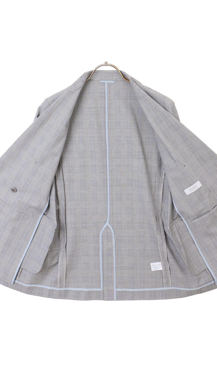 6ボタンダブルジャケット【超接触冷感】【セットアップ着用可】 グレー S