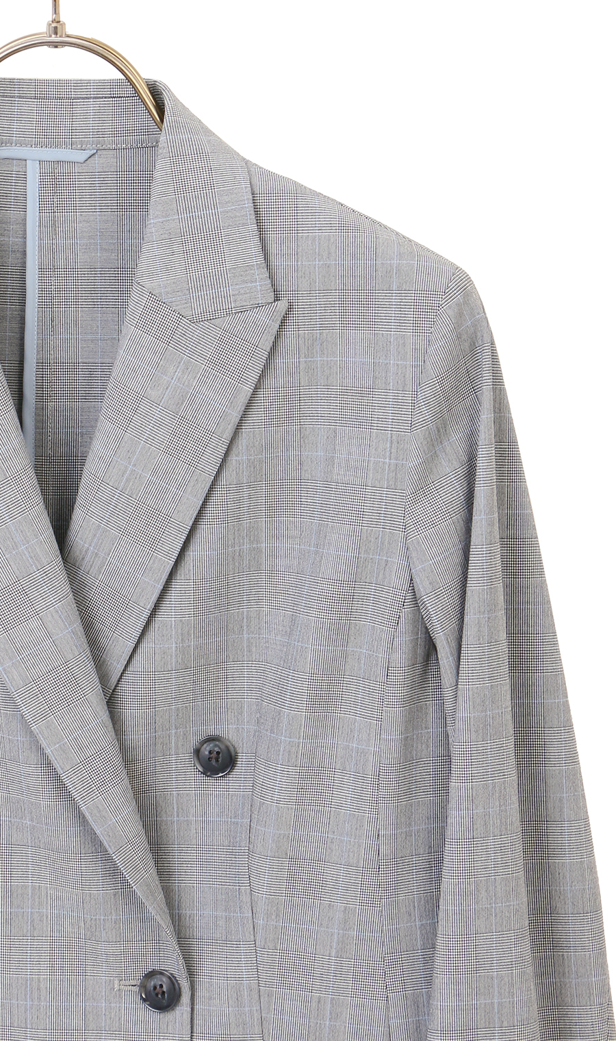 6ボタンダブルジャケット【超接触冷感】【セットアップ着用可】 グレー S