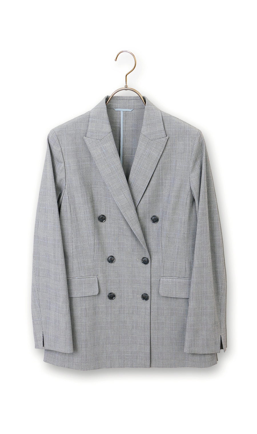 6ボタンダブルジャケット【超接触冷感】【セットアップ着用可】 グレー S