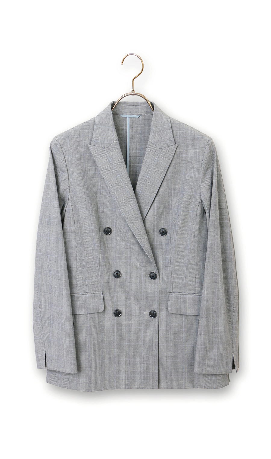 6ボタンダブルジャケット【超接触冷感】【セットアップ着用可】 グレー S