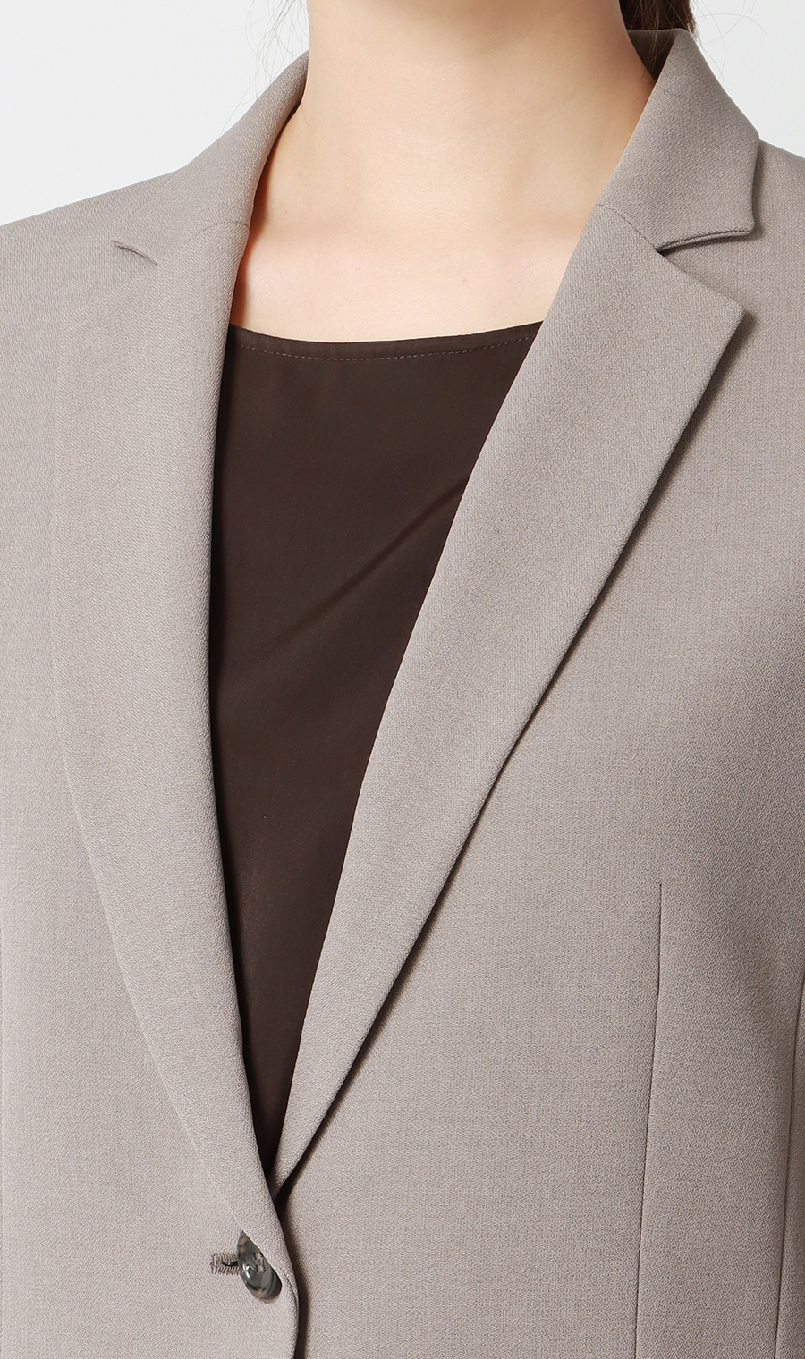 【みんなのスーツ】テーラードジャケット【セットアップ着用可】 グレージュ SS