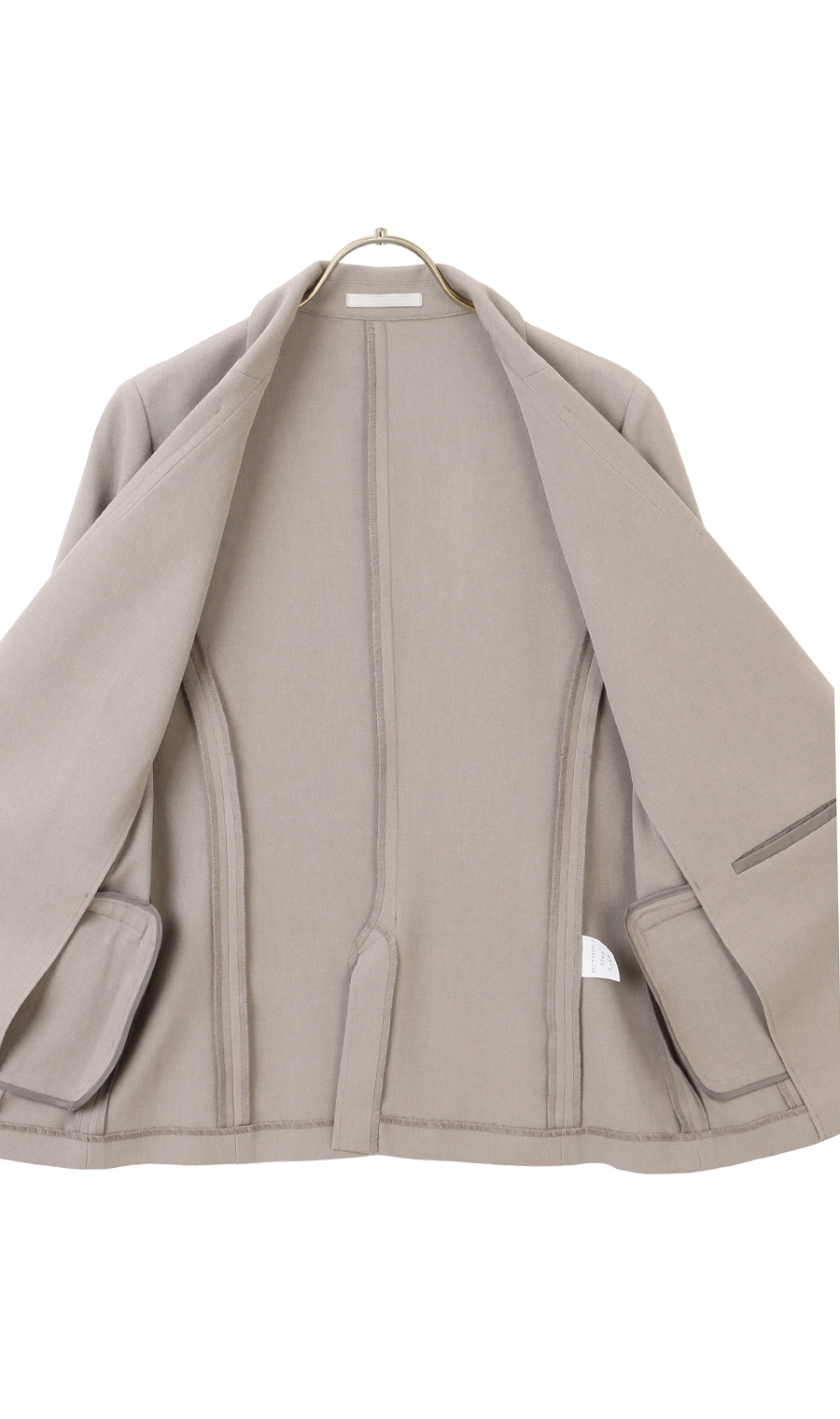 【みんなのスーツ】テーラードジャケット【セットアップ着用可】 グレージュ SS