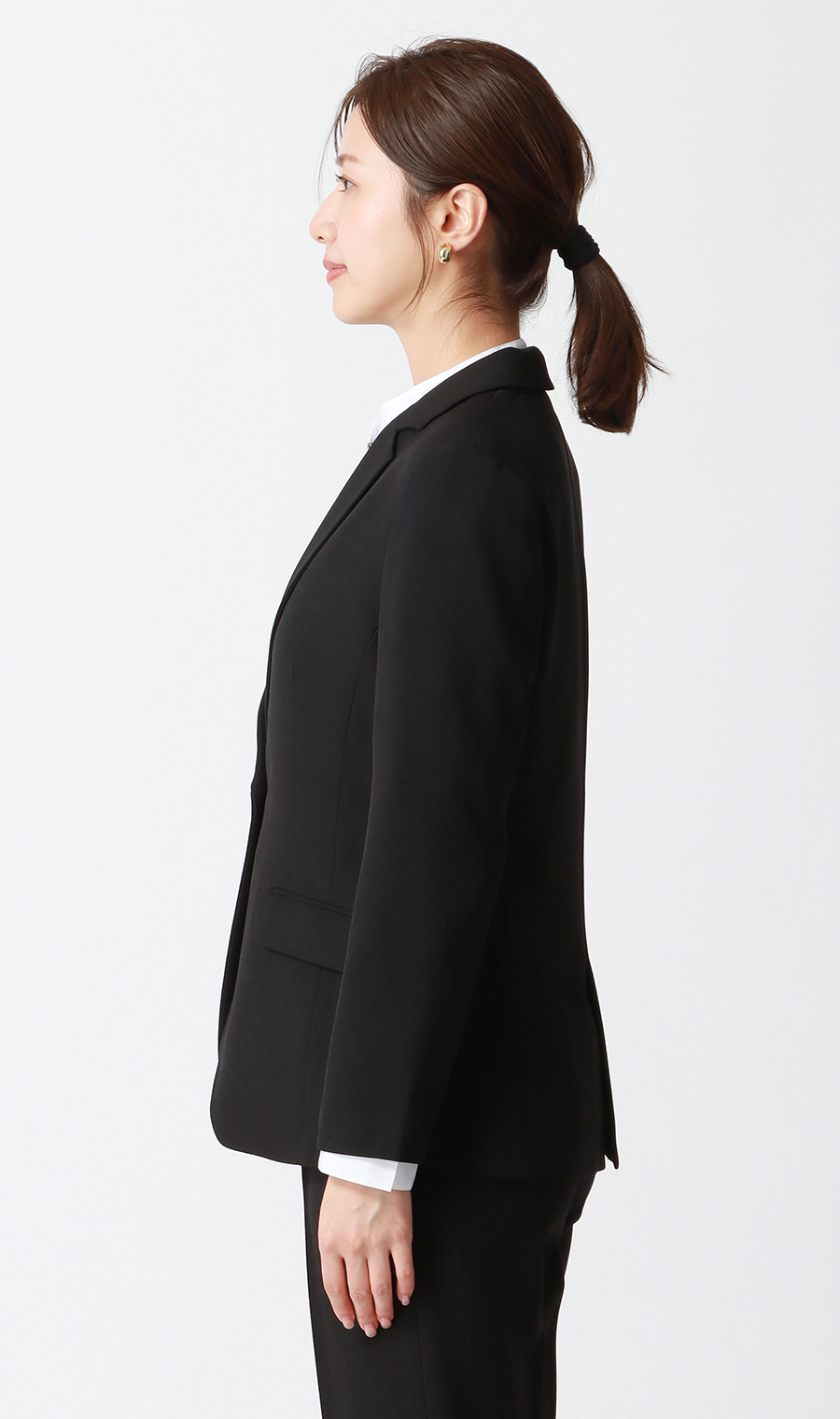 【みんなのスーツ】テーラードジャケット【セットアップ着用可】 ブラック SS