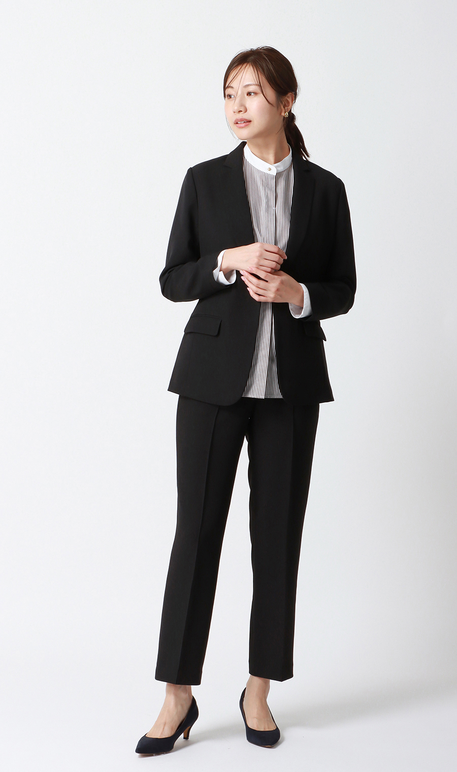 【みんなのスーツ】テーラードジャケット【セットアップ着用可】 ブラック SS