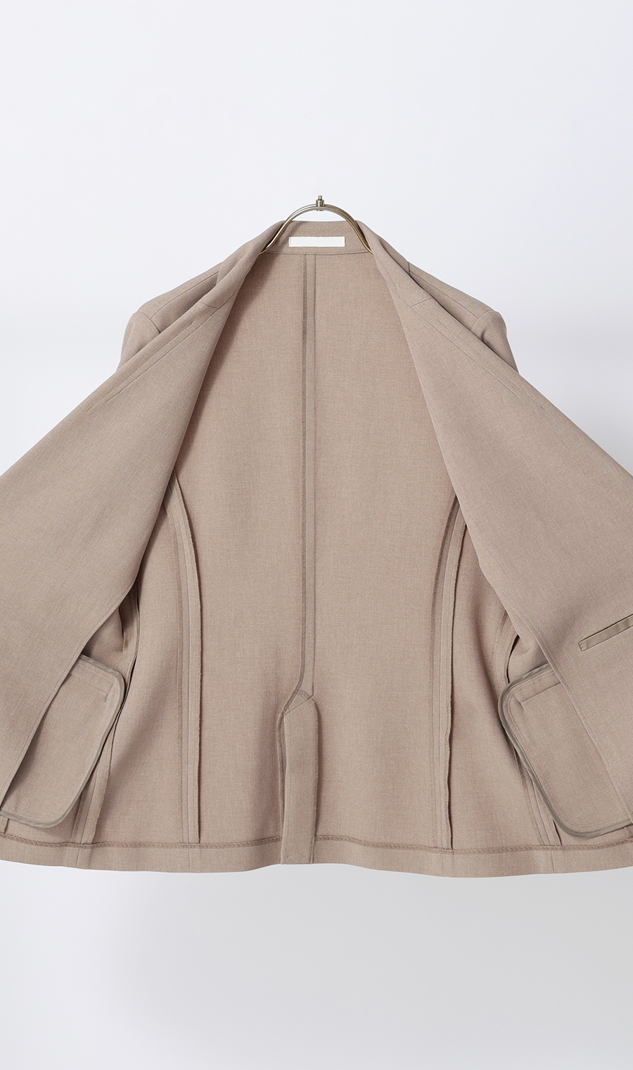 【みんなのスーツ】テーラードジャケット【セットアップ着用可】 ベージュ 3L