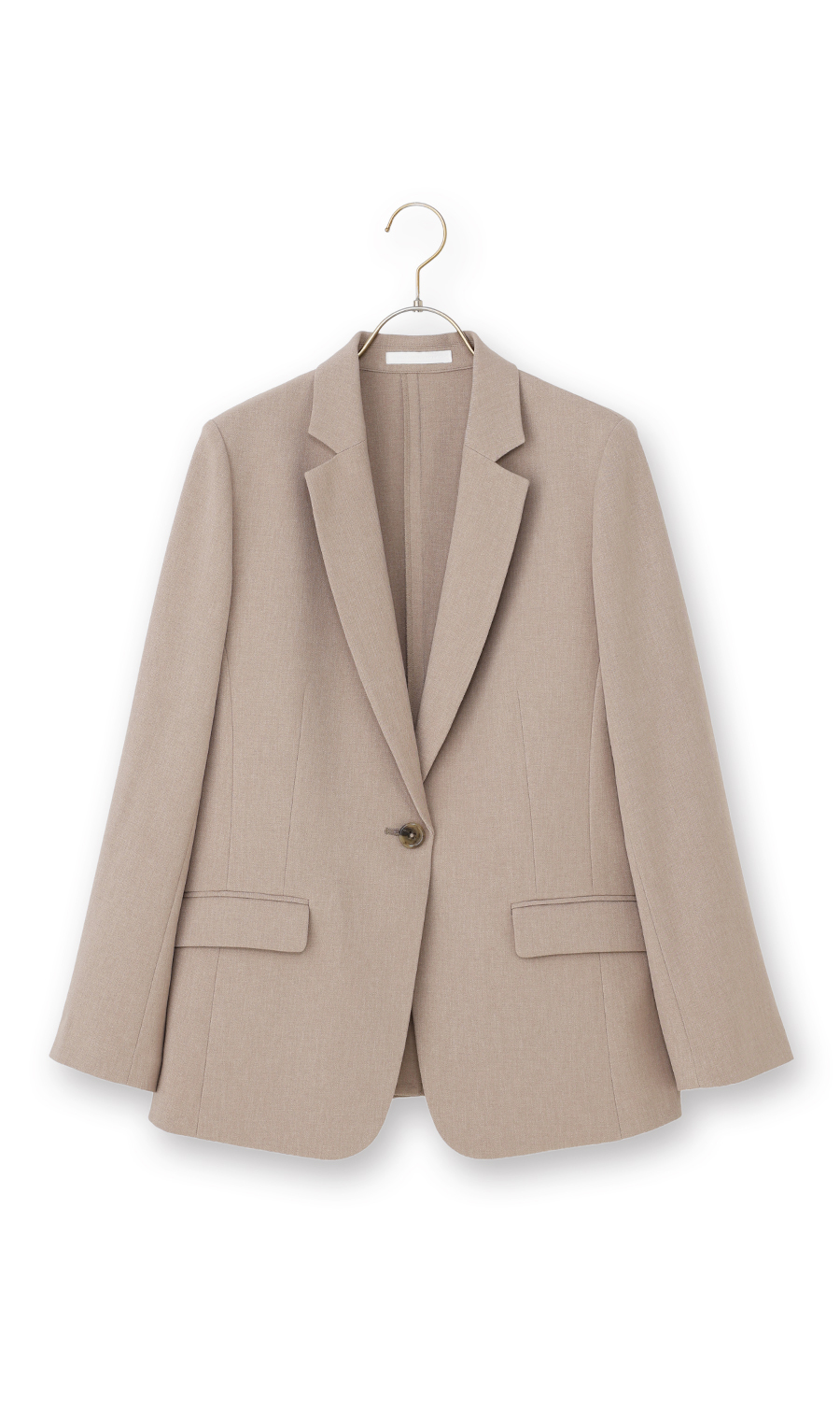 【みんなのスーツ】テーラードジャケット【セットアップ着用可】 ベージュ 3L