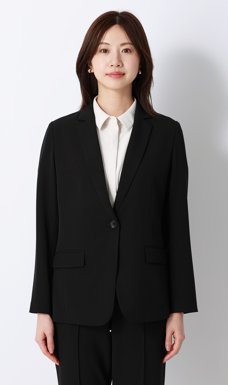 【みんなのスーツ】テーラードジャケット【セットアップ着用可】 ブラック SS